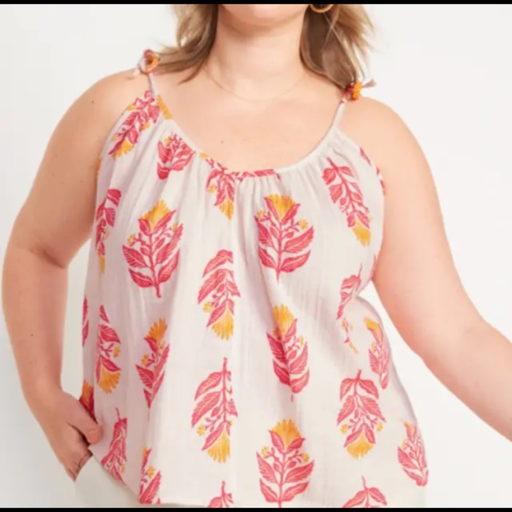 Old Navy Womens Tie-Shoulder Double-Weave Cami Swing Tank Top Sz S